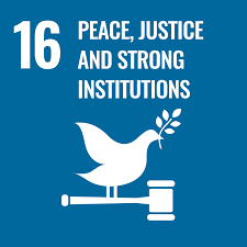 Sustainable Development Goals 16 icon UN SDG logo for Silambam